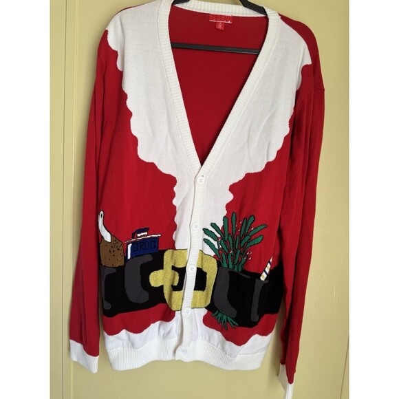 Target Adult Christmas Santa Sweater Cardigan 2016 XL - Picture 1 of 12